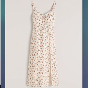 A&F cinch front midi dress